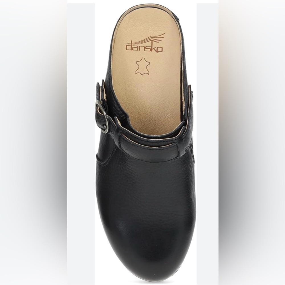 Dansko Berry Clog Shoes Womens EU36 Black Nubuck Leather Clogs Slip On